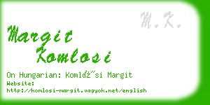 margit komlosi business card